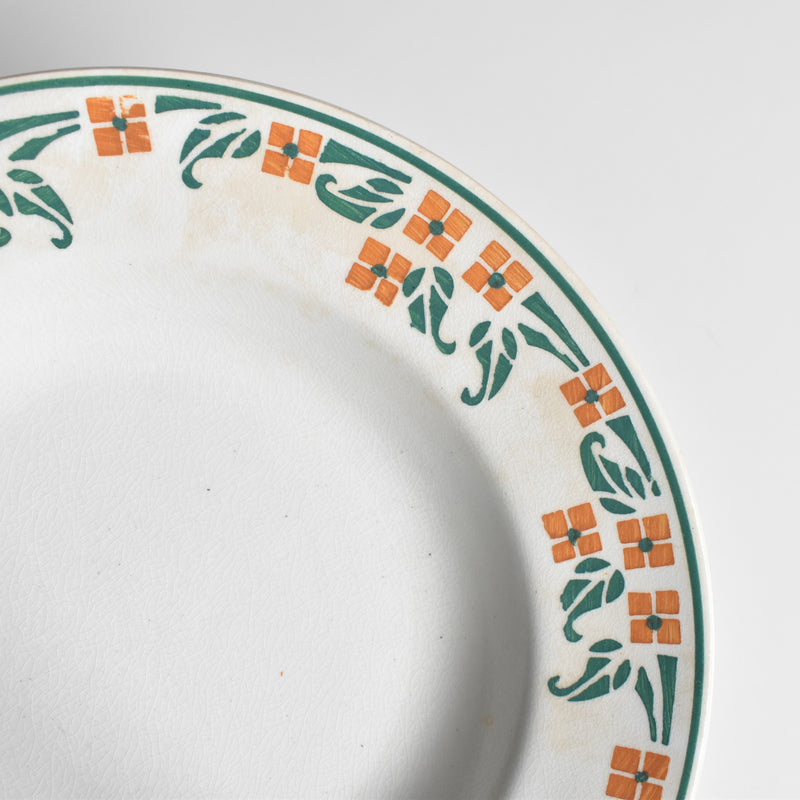 Vintage Deep Plate, M. Delau Petites Fleurs