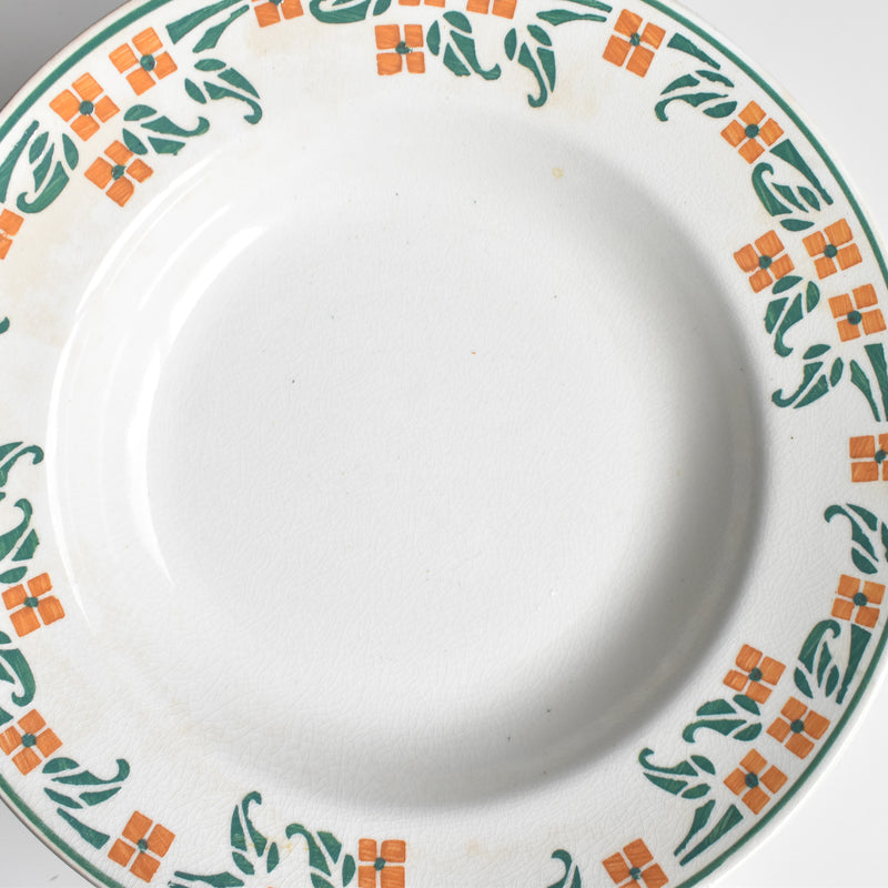 Vintage Deep Plate, M. Delau Petites Fleurs