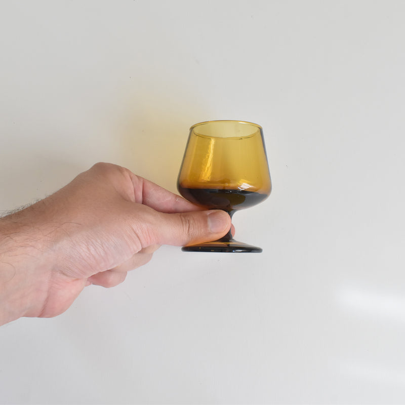 Vintage Liquor Glass, Brown