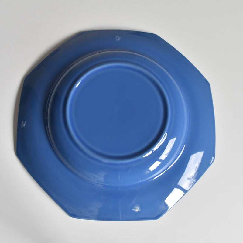Vintage Plate, Digoin & Sarreguemines, Octagonal Blue A
