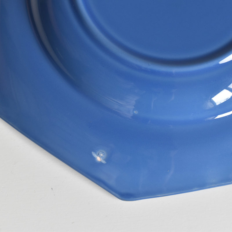 Vintage Plate, Digoin & Sarreguemines, Octagonal Blue A