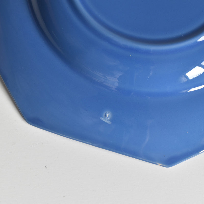 Vintage Plate, Digoin & Sarreguemines, Octagonal Blue A