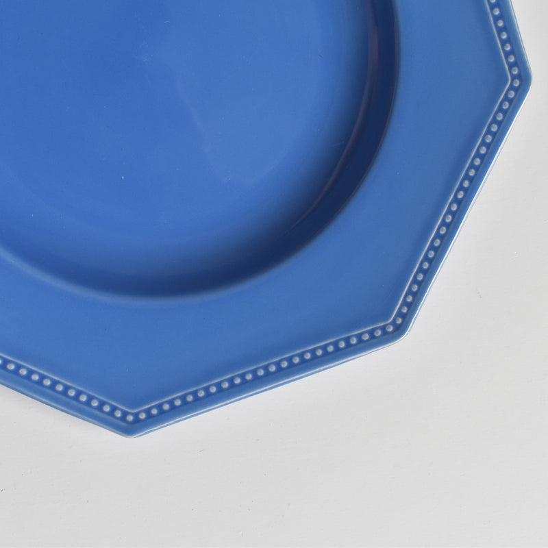 Vintage Plate, Digoin & Sarreguemines, Octagonal Blue A