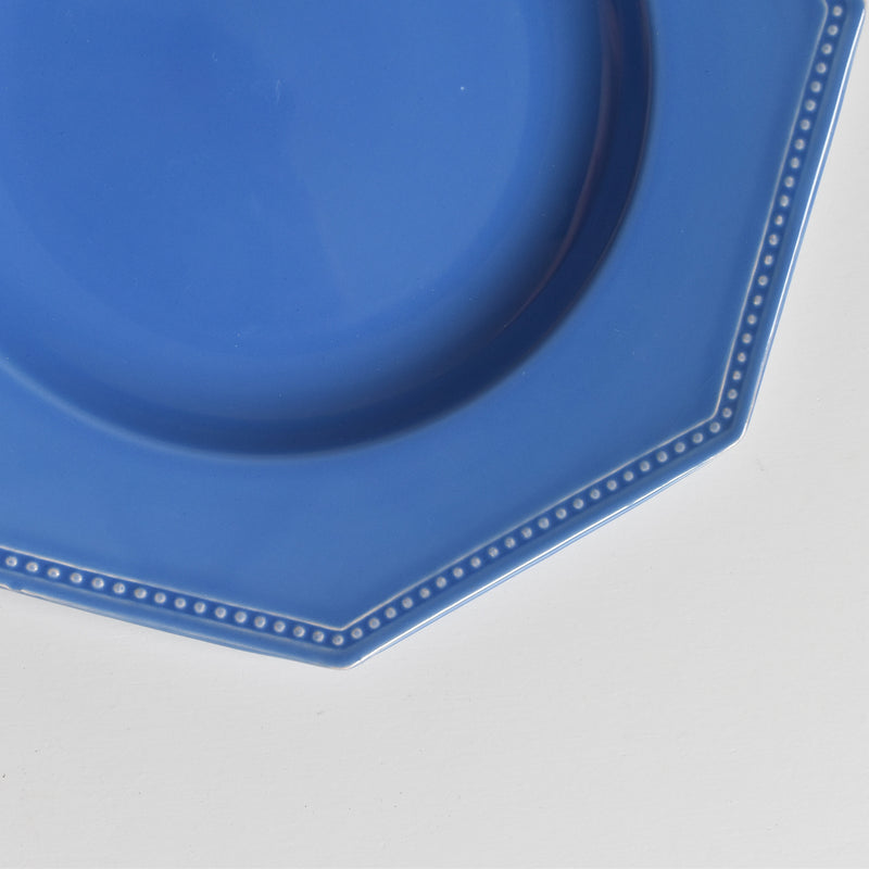 Vintage Plate, Digoin & Sarreguemines, Octagonal Blue A