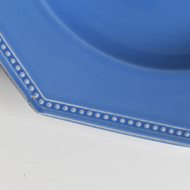 Vintage Plate, Digoin & Sarreguemines, Octagonal Blue A