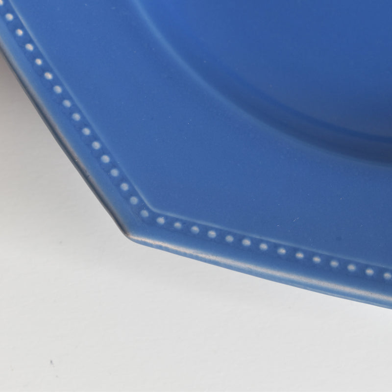 Vintage Plate Digoin & Sarreguemines Octagonal Blue B