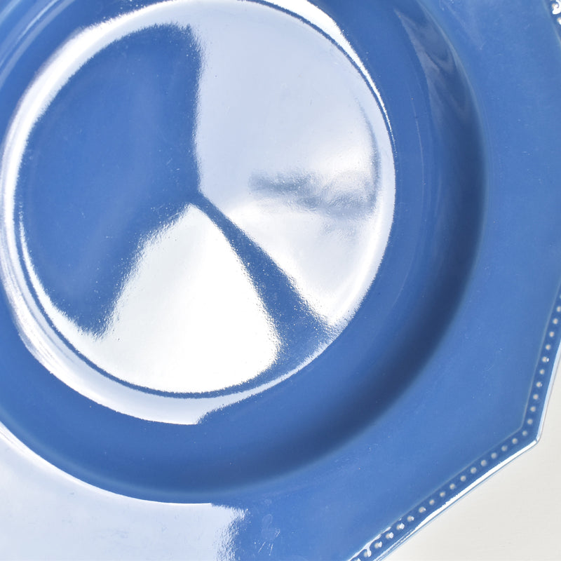 Vintage Plate Digoin & Sarreguemines Octagonal Blue B