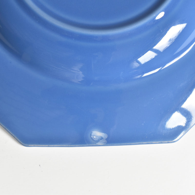 Vintage Plate Digoin & Sarreguemines Octagonal Blue B