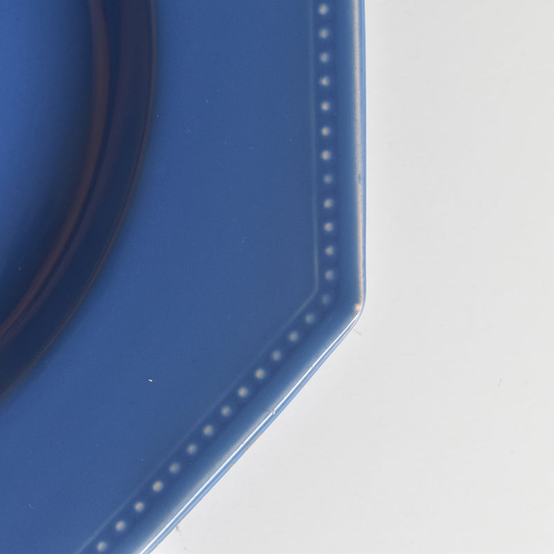 Vintage Digoin & Sarreguemines Octagonal Blue Plate D