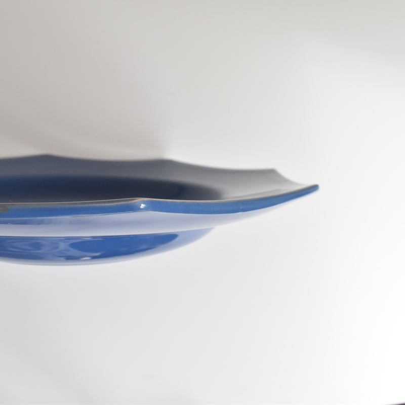 Vintage Digoin & Sarreguemines Octagonal Blue Plate D