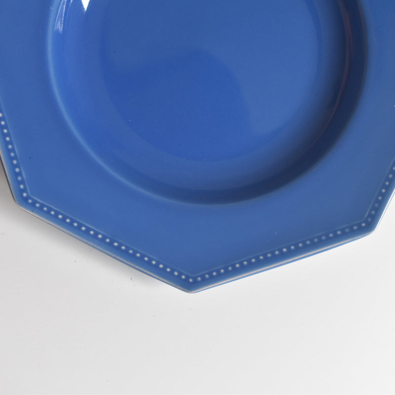 Vintage Digoin & Sarreguemines Octagonal Blue Plate D