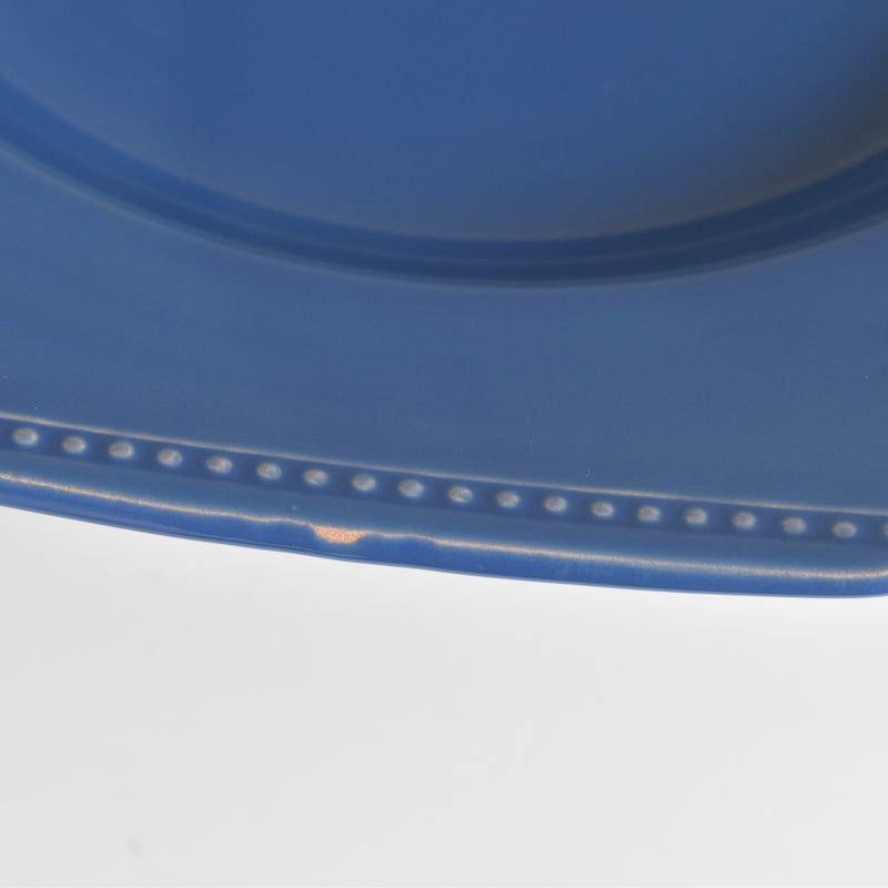 Vintage Plate Digoin & Sarreguemines Octagonal Blue E