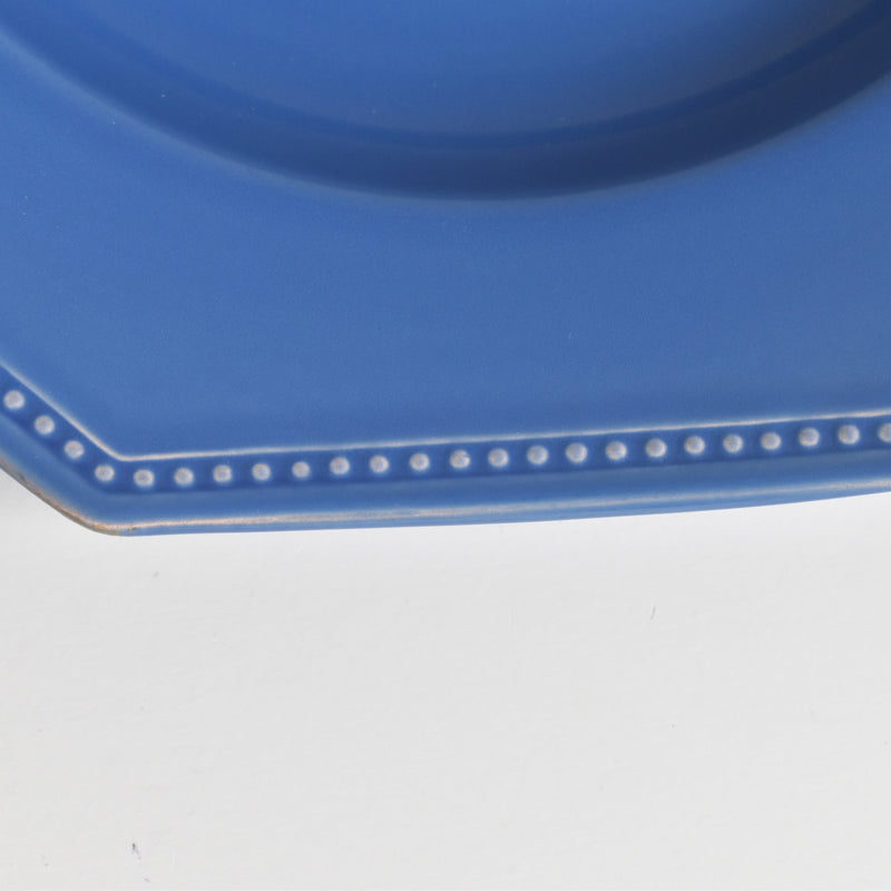 Vintage Plate Digoin & Sarreguemines Octagonal Blue F