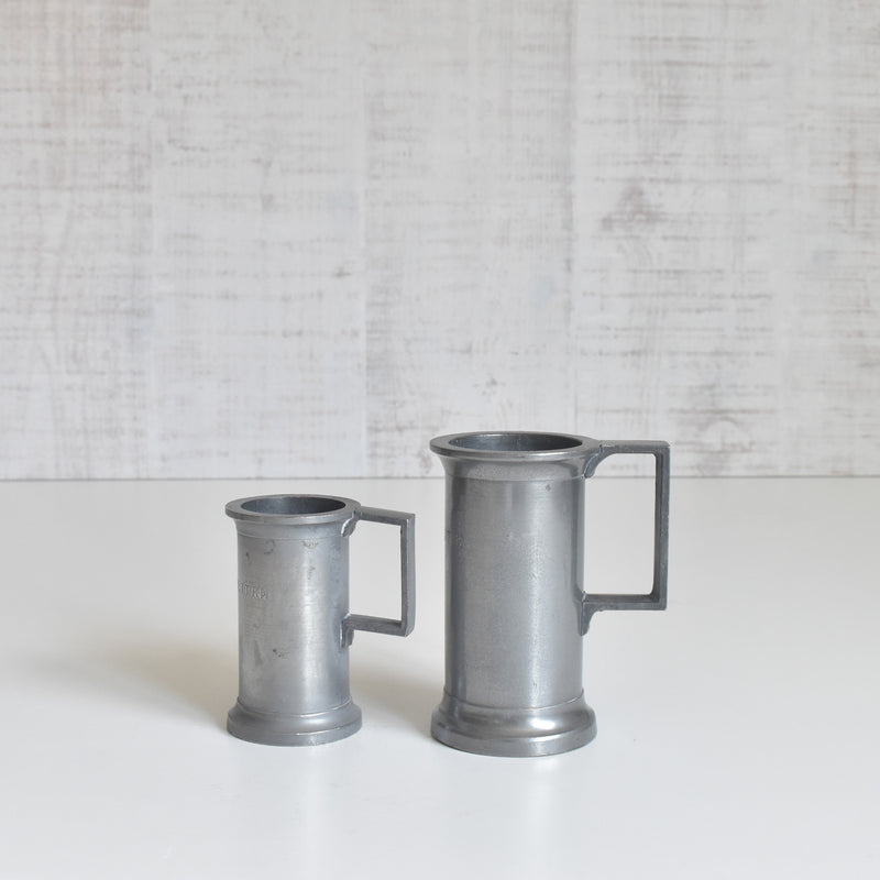 Vintage Pewter 5-Piece Measuring Cup Set