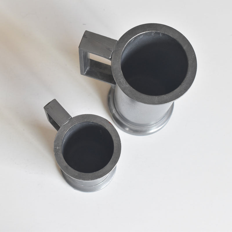 Vintage Pewter 5-Piece Measuring Cup Set