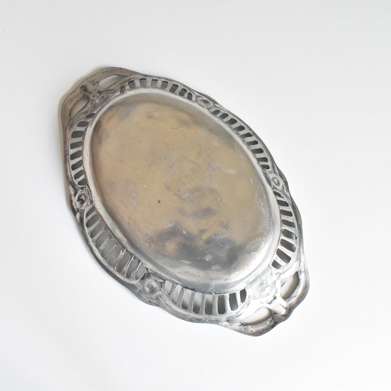 Vintage Pewter Basket