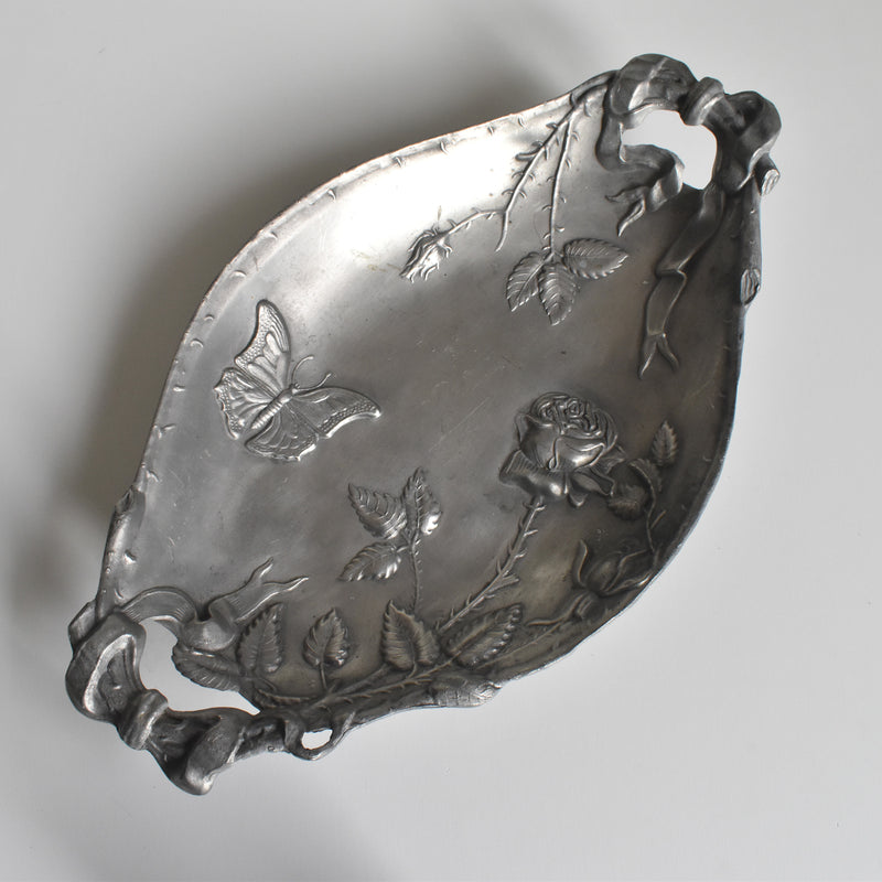 Vintage Pewter Butterfly Tray