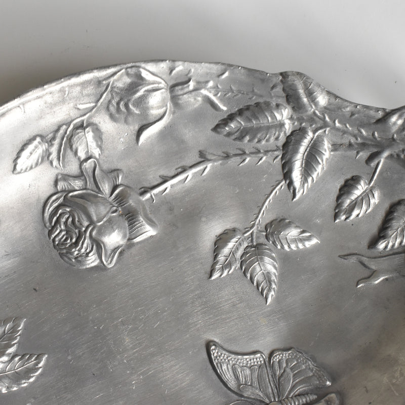Vintage Pewter Butterfly Tray