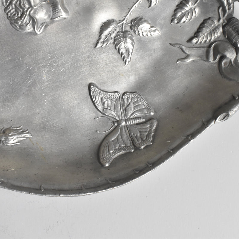 Vintage Pewter Butterfly Tray