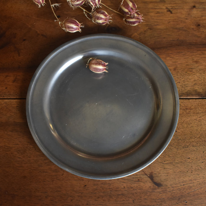 ヴィンテージピューター ラウンドプレート