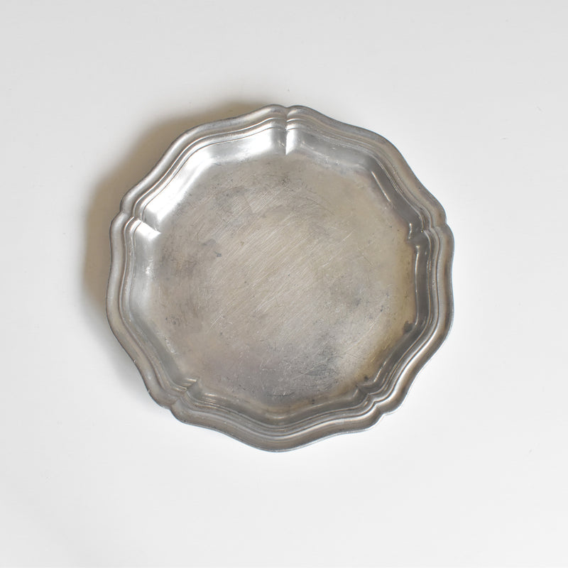 Vintage Pewter Small Plate A