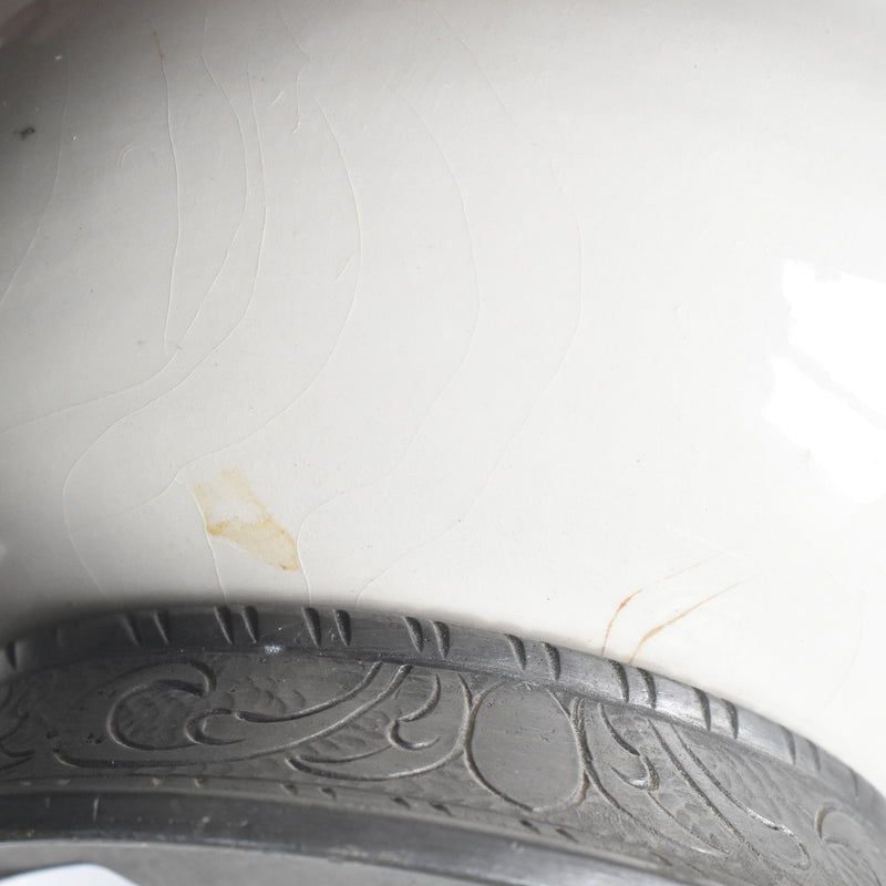 ヴィンテージ ピューター＆陶器 水差し