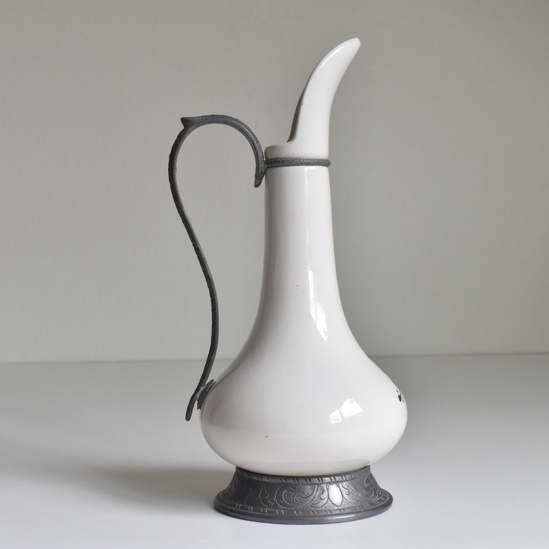 ヴィンテージ ピューター＆陶器 水差し