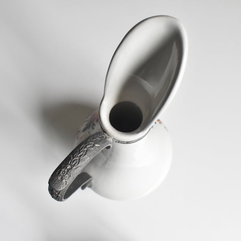 ヴィンテージ ピューター＆陶器 水差し