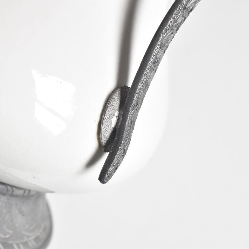 ヴィンテージ ピューター＆陶器 水差し