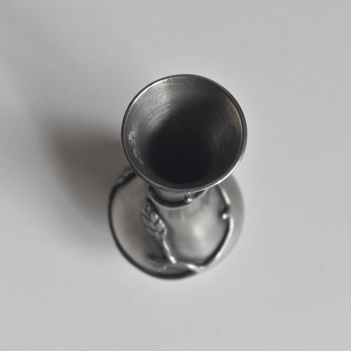 ヴィンテージピューター 一輪挿し リーフ