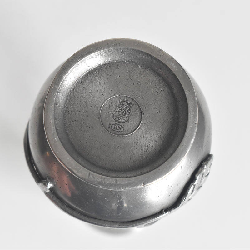 ヴィンテージピューター 一輪挿し リーフ