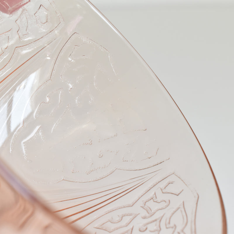 Vintage Pink Glass Cafe au Lait Bowl