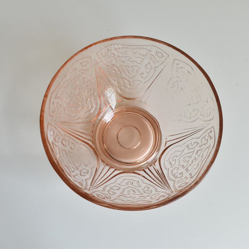 Vintage Pink Glass Cafe au Lait Bowl