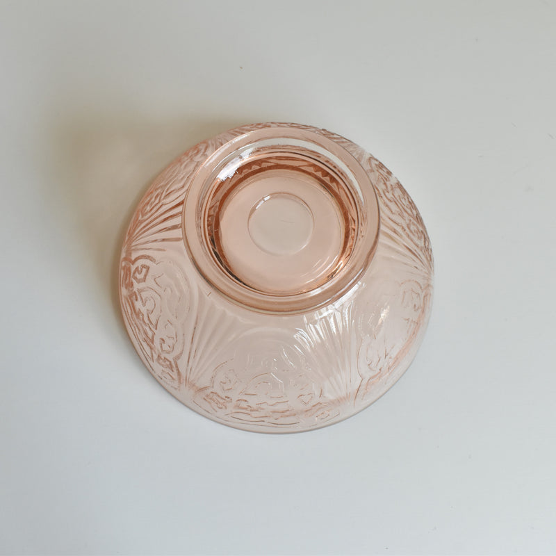 Vintage Pink Glass Cafe au Lait Bowl