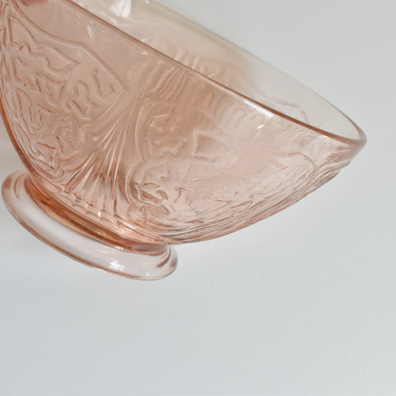 Vintage Pink Glass Cafe au Lait Bowl