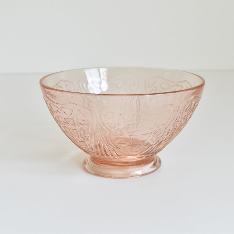 Vintage Pink Glass Cafe au Lait Bowl