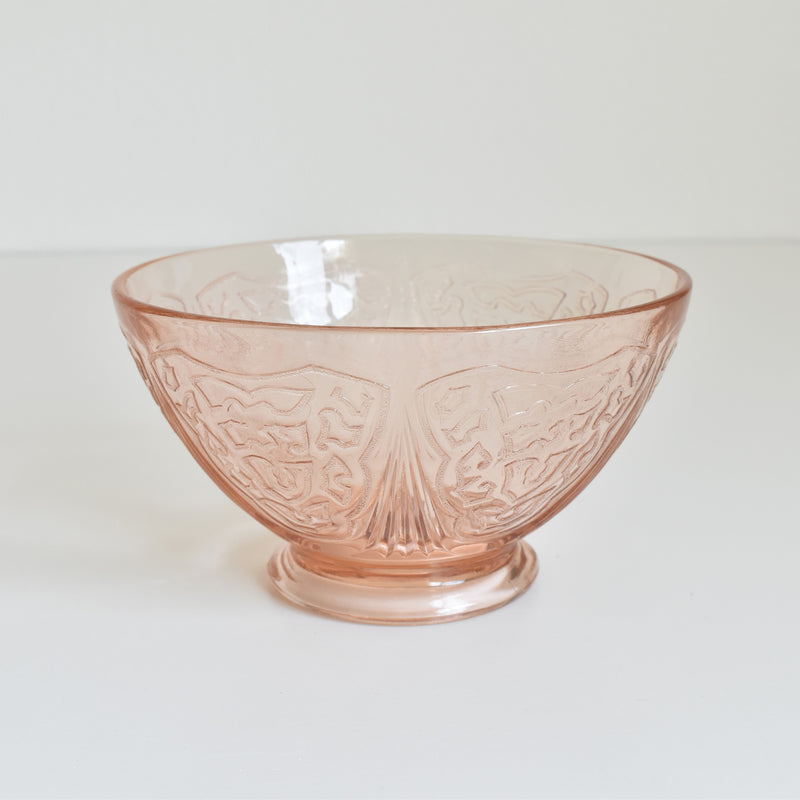 Vintage Pink Glass Cafe au Lait Bowl