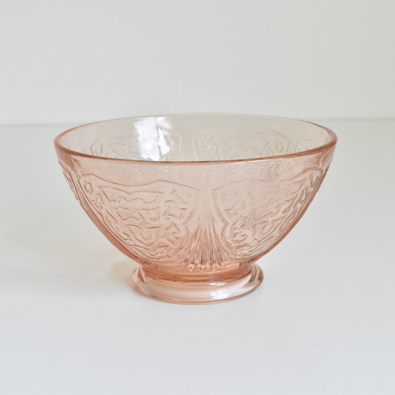 Vintage Pink Glass Cafe au Lait Bowl