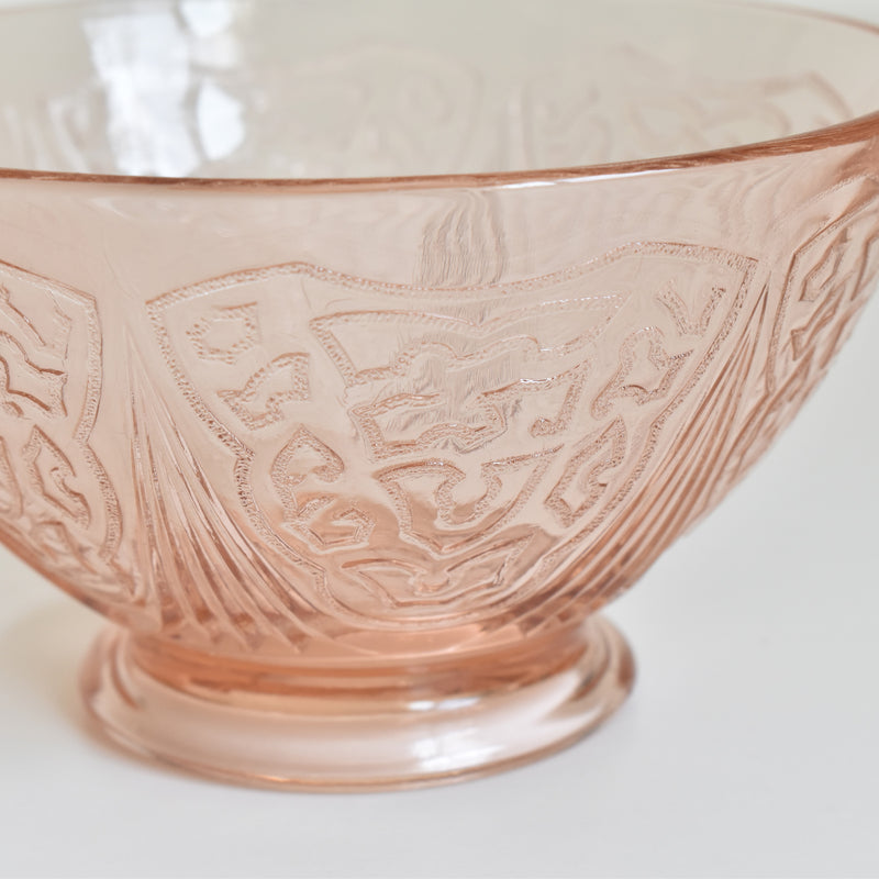 Vintage Pink Glass Cafe au Lait Bowl