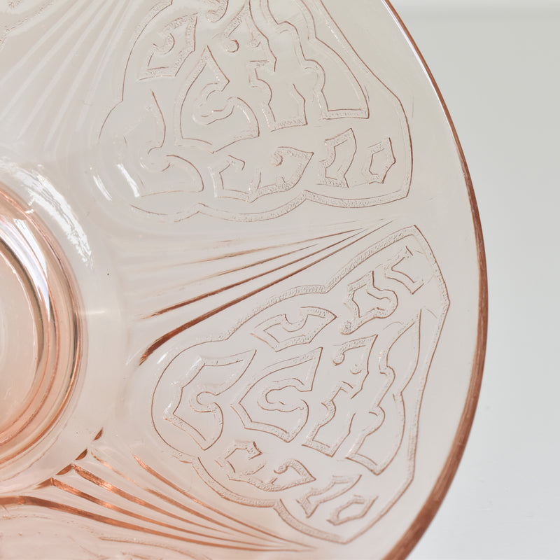 Vintage Pink Glass Cafe au Lait Bowl