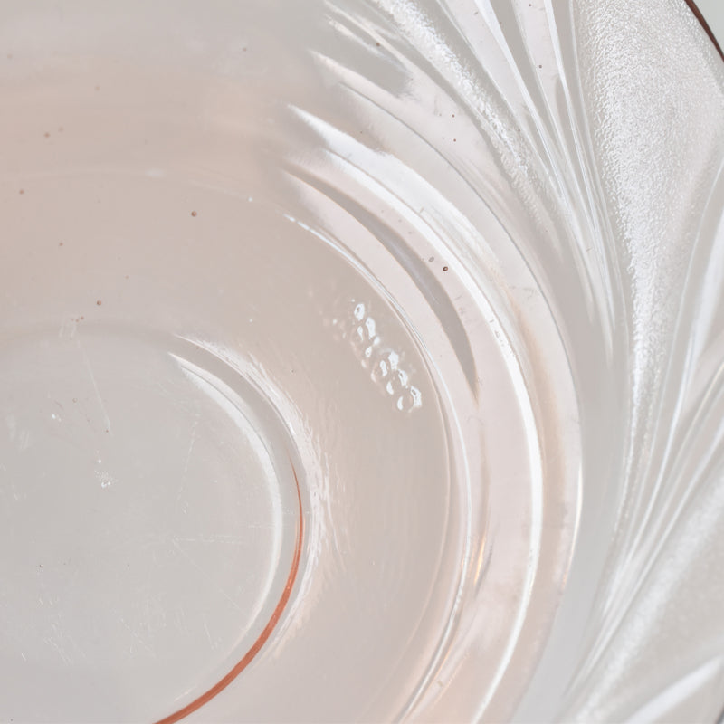 Vintage Pink Glass Cup and Saucer - Vereco