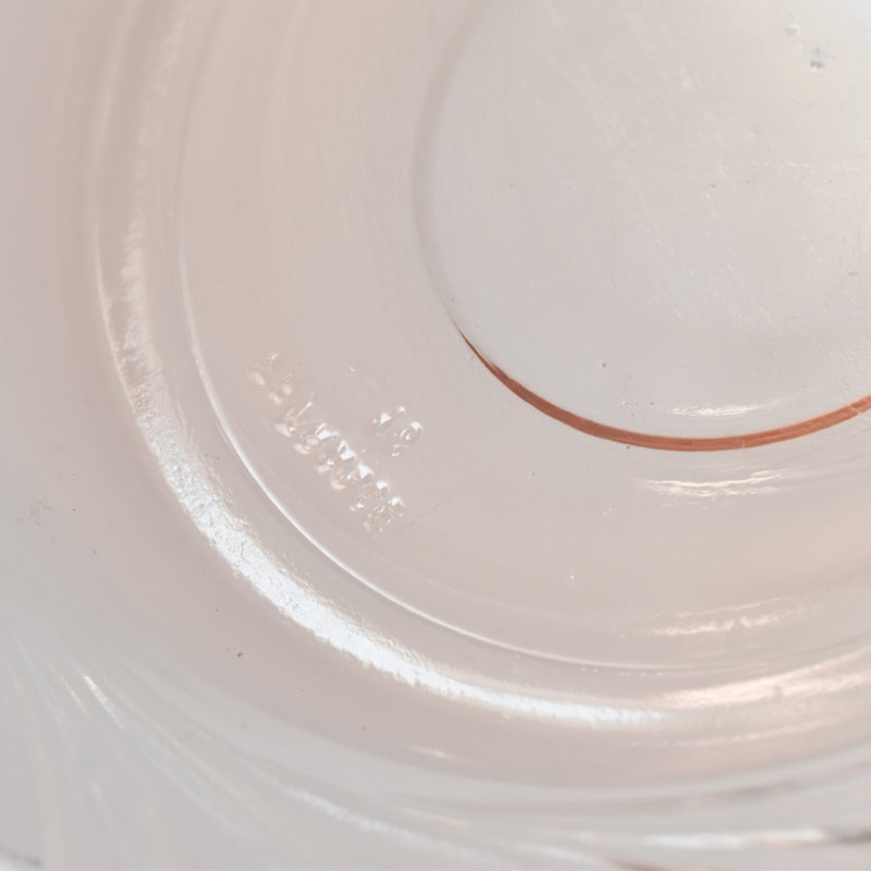Vintage Pink Glass Cup and Saucer - Vereco