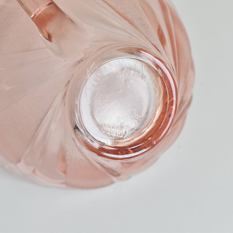 Vintage Pink Glass Cup and Saucer - Vereco