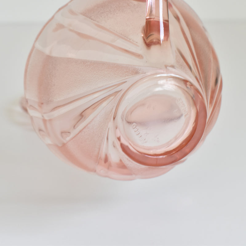 Vintage Pink Glass Cup and Saucer - Vereco
