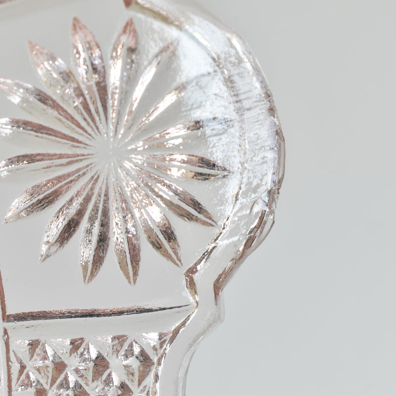 Vintage Pink Glass Fruit Bowl