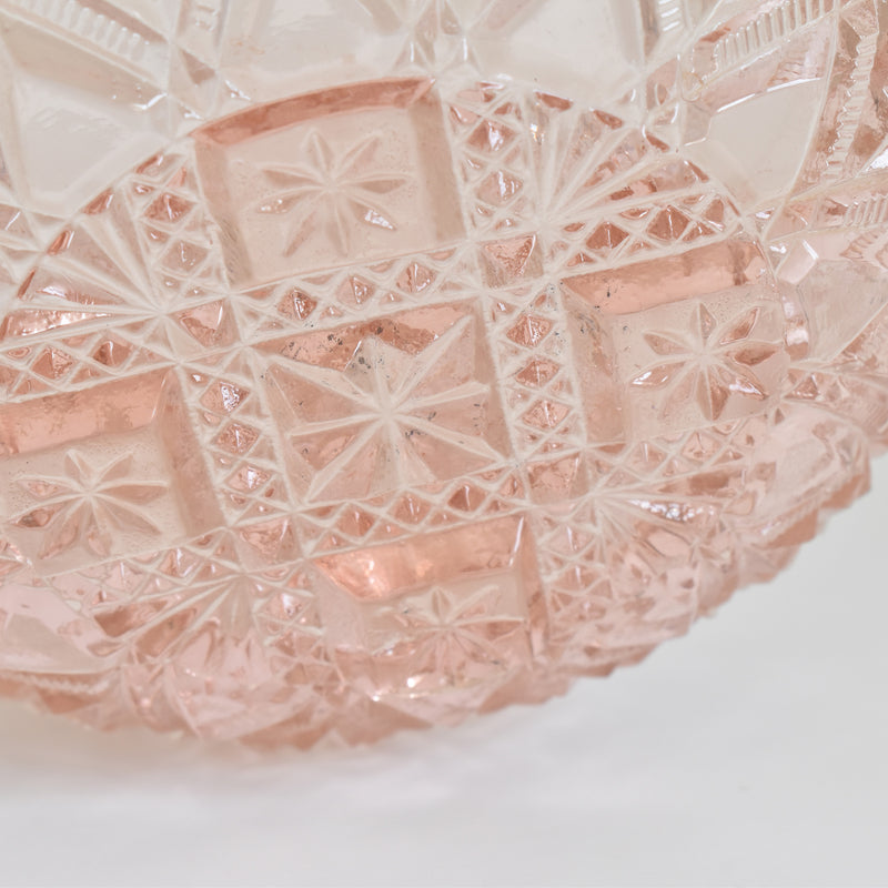 Vintage Pink Glass Fruit Bowl