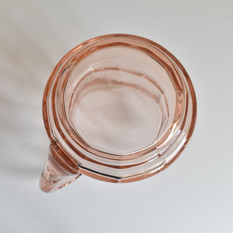 Vintage Pink Glass Pitcher