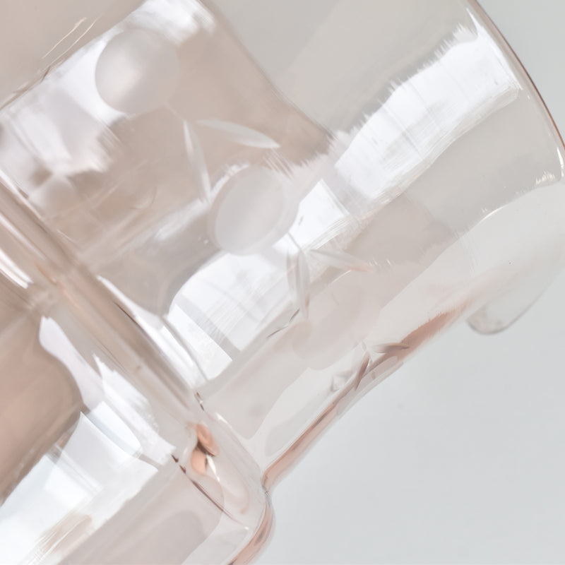 Vintage Pink Glass Pitcher