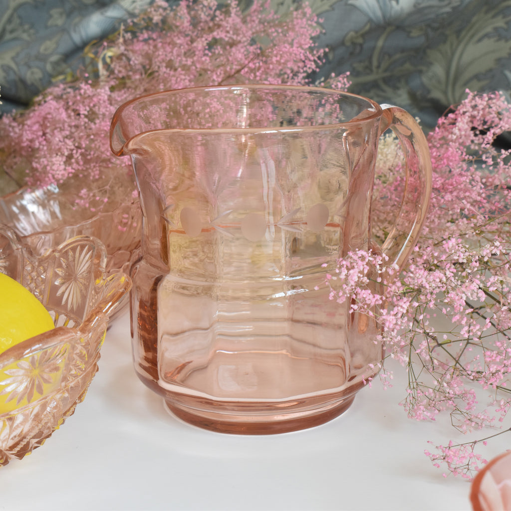 vintage-pink-glass-pitcher-