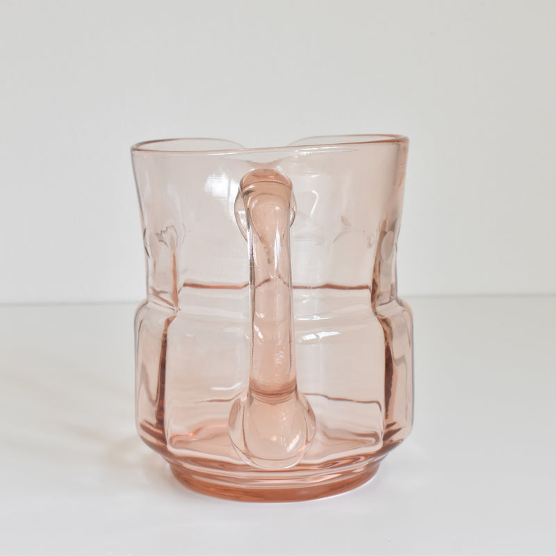 Vintage Pink Glass Pitcher